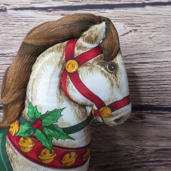 Plush Christmas Rocking Horse - Handmade 18" - Picture 3 of 7